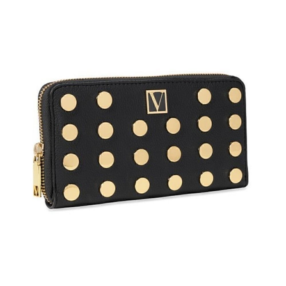 Victoria's Secret black gold leather wallet - Picture 2 of 4
